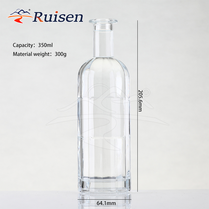 Flat Alcohol Glass Bottle Vodka Tequila Whiskey Liquor Glass Bottle Customized 200ml 500ml 700ml 750ml Spirits Bottle 