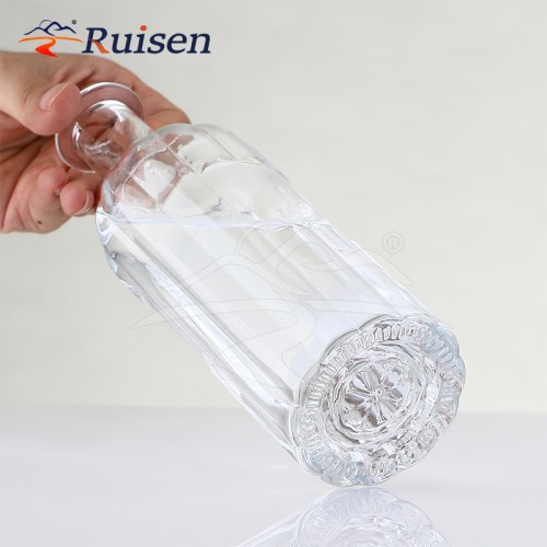 Flat Alcohol Glass Bottle Vodka Tequila Whiskey Liquor Glass Bottle Customized 200ml 500ml 700ml 750ml Spirits Bottle
