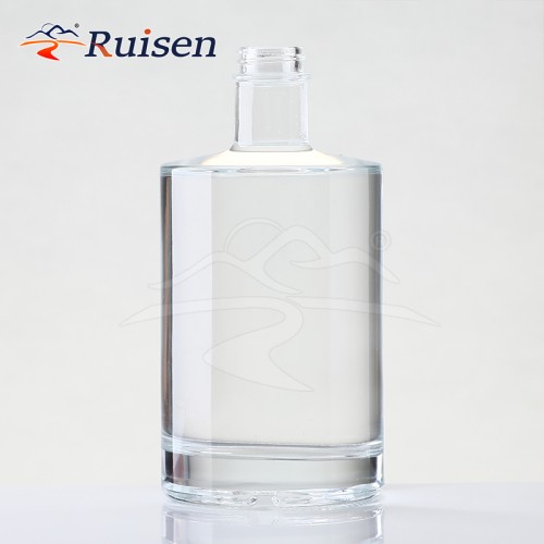 Factory Good Price Modern Reusable 750Ml Tequila Gin Glass Bottle Brandy Clear Empty Whisky Glass Bottle for Sale