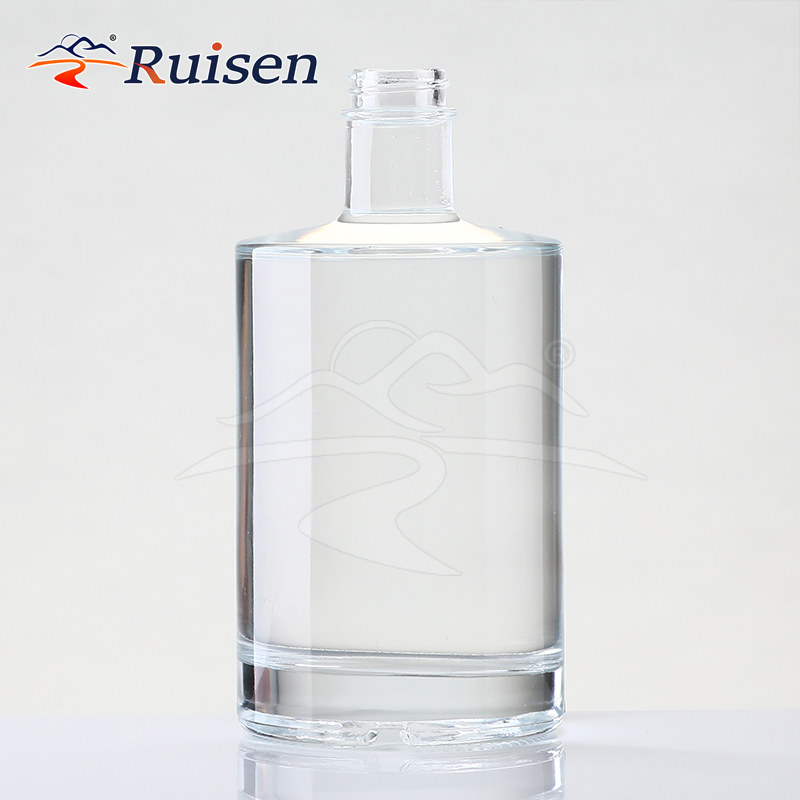 Factory Good Price Modern Reusable 750Ml Tequila Gin Glass Bottle Brandy Clear Empty Whisky Glass Bottle for Sale