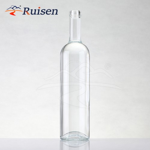 Factory sale round empty flint vodka tequila whiskey glass bottle 700ml