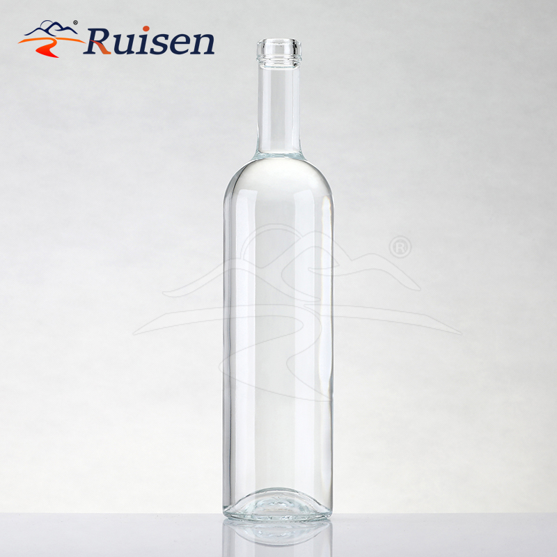 Factory sale round empty flint vodka tequila whiskey glass bottle 700ml