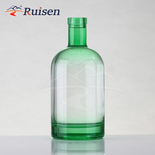 Flint Glass Matte Black Frosted 200ml 375ml 500ml 700ml 750ml Empty Round Vodka Spirit Whisky Gin Liquor Glass Bottle With Cork