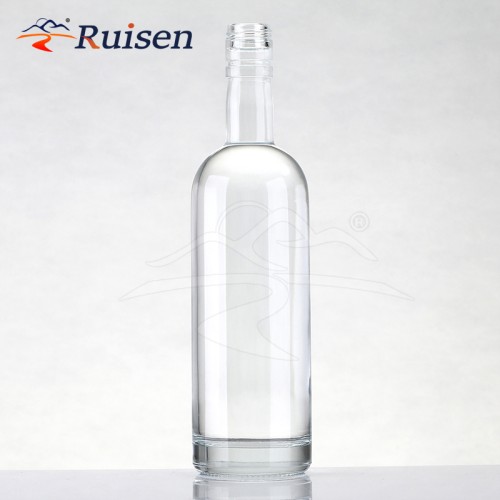Best Sealing Empty 750ml Rum Vodka Gin Liquor Glass Bottle with Super Flint Material