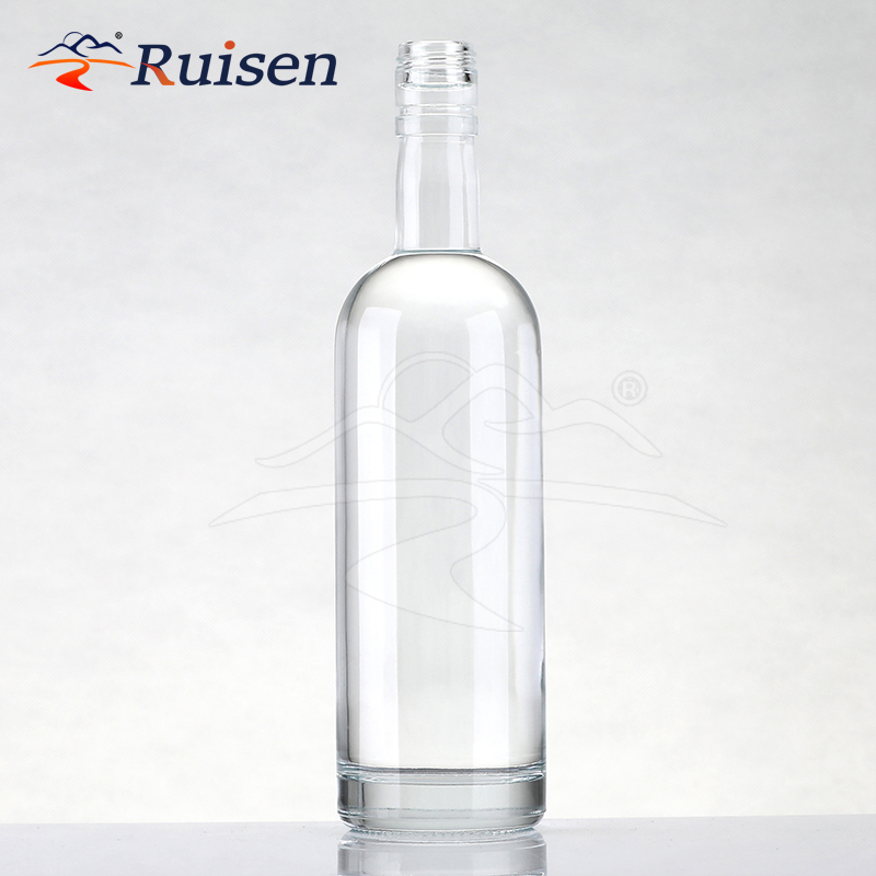 Best Sealing Empty 750ml Rum Vodka Gin Liquor Glass Bottle with Super Flint Material