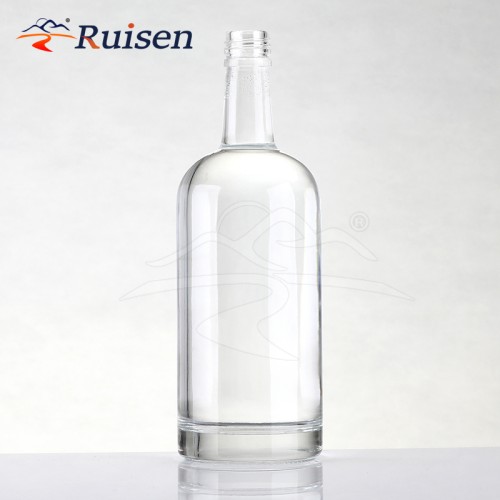 50ml 100ml 375ml 500ml 750ml Round Liquor Glass Bottles 75cl Glass Vodka Wine Gin Bottle