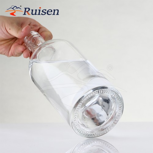 50ml 100ml 375ml 500ml 750ml Round Liquor Glass Bottles 75cl Glass Vodka Wine Gin Bottle