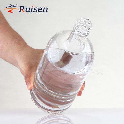 50ml 100ml 375ml 500ml 750ml Round Liquor Glass Bottles 75cl Glass Vodka Wine Gin Bottle