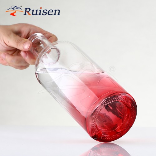 Wholesale 750 ml Multi Color Glass Beverage Bottles Vodka Bottles with Glass Stopper