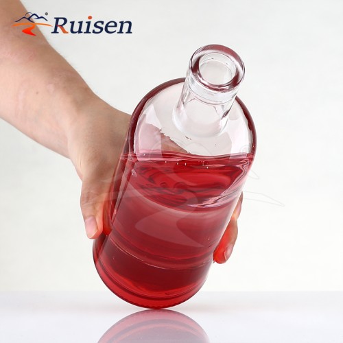 Wholesale 750 ml Multi Color Glass Beverage Bottles Vodka Bottles with Glass Stopper