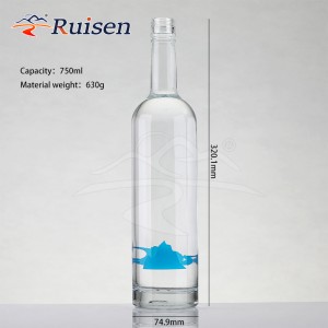 Wholesale Factory Price 500ml 700ml 1000ml Beverage Drinks Liquor Glass Bottle with Stopper 