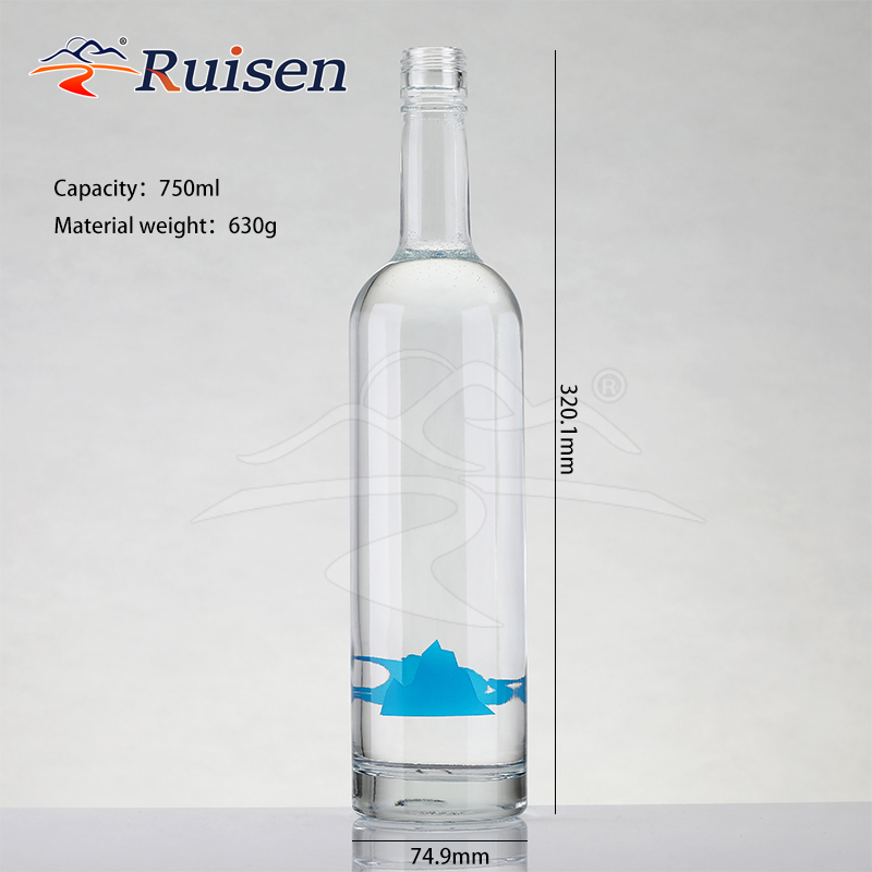 Wholesale Factory Price 500ml 700ml 1000ml Beverage Drinks Liquor Glass Bottle with Stopper 