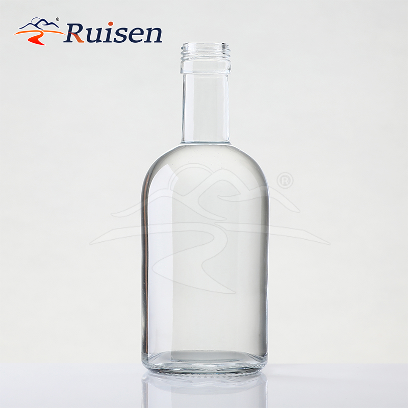 Custom Round 750 Ml Glass Liquor Vodka Spirits Gin Bottles With Screw Lids
