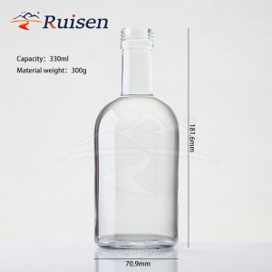 Custom Round 750 Ml Glass Liquor Vodka Spirits Gin Bottles With Screw Lids 