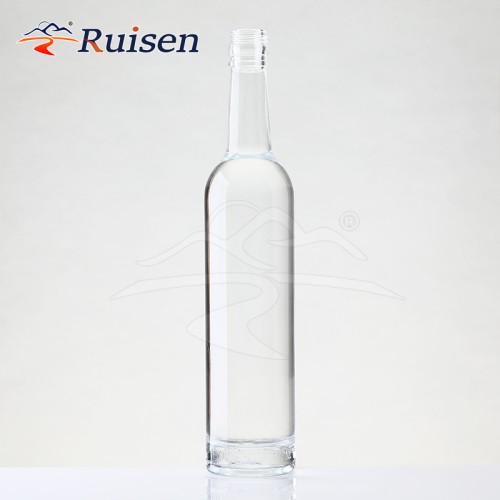 Wholesale 750ml Glass Wine Liquor Bottle Glass Brandy Gin Rum Tequila Vodka Spirits Bottle With Lid 350ml 500ml
