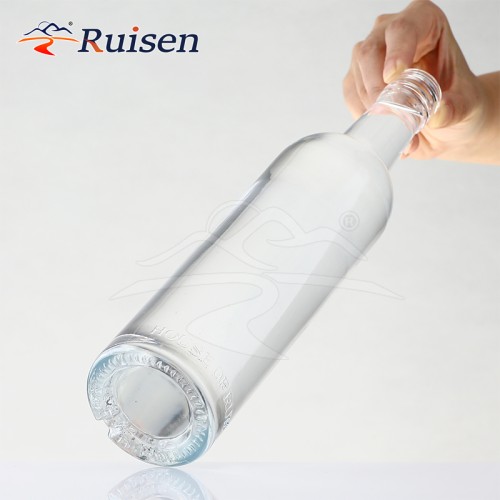 Wholesale 750ml Glass Wine Liquor Bottle Glass Brandy Gin Rum Tequila Vodka Spirits Bottle With Lid 350ml 500ml