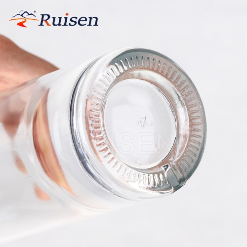 Empty Clear Round Glass Wine Bottle Long Neck Empty Spirit Glass Bottle Whisky Glass Bottle 750ml