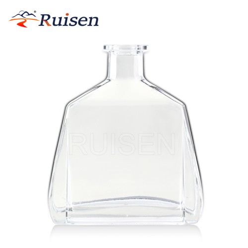 Factory customized high quality irregular transparent spirits drink whiskey 700ml