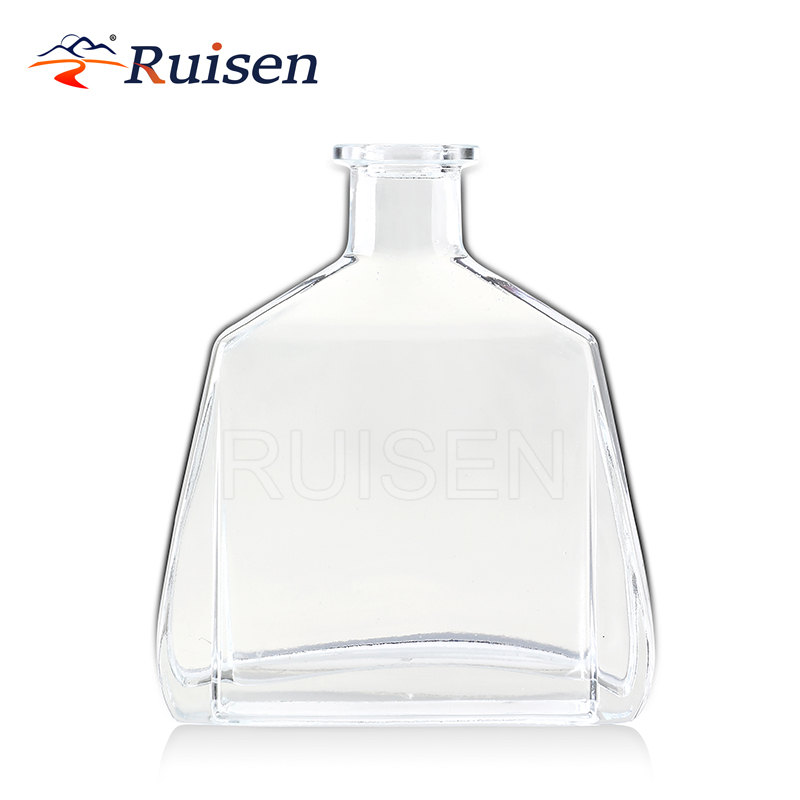 Factory customized high quality irregular transparent spirits drink whiskey 700ml