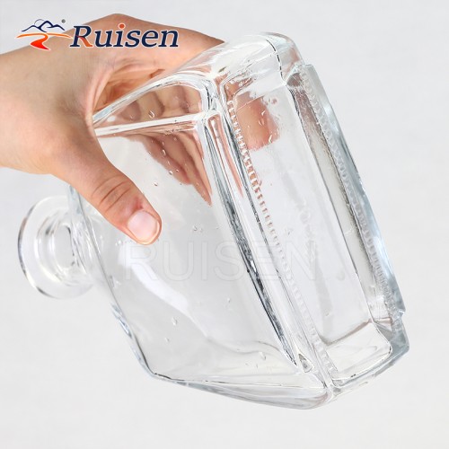 Factory customized high quality irregular transparent spirits drink whiskey 700ml