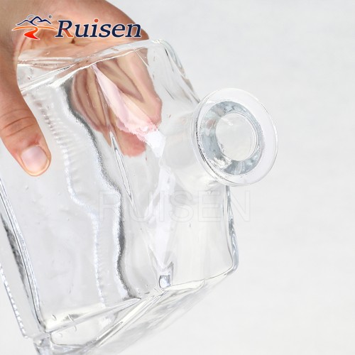 Factory customized high quality irregular transparent spirits drink whiskey 700ml