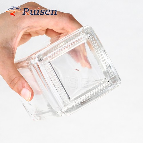 Transparent Dragon Glass White Flat Hollow with Crown Cap Sealed Cap Wine Whiskey Glass Bottle 500ml