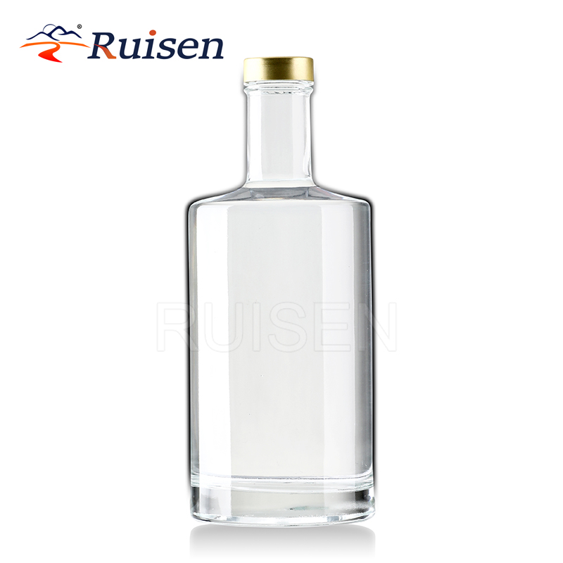 Flintstone Glass Wine Wine Vodka Whiskey Bottle with Cork 750ml