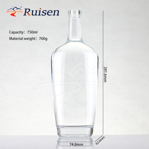 High quality wholesale wine bottle glass vodka glass wine vodka bottle 750ml 