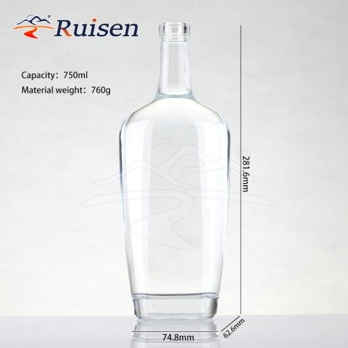 High quality wholesale wine bottle glass vodka glass wine vodka bottle 750ml