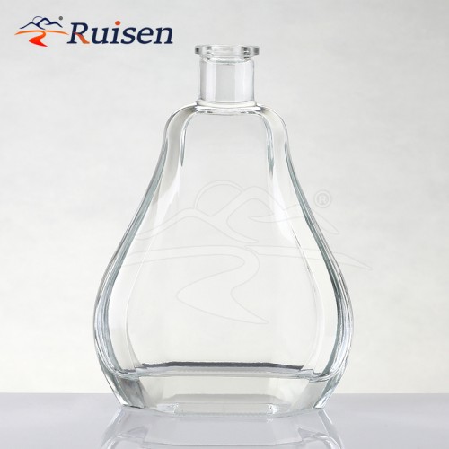 Custom  Glass Wine Bottle with Gourd Special Shape Bottles for Vodka Gin Whisky 750ml