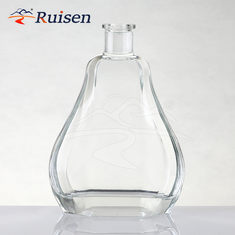 Custom  Glass Wine Bottle with Gourd Special Shape Bottles for Vodka Gin Whisky 750ml