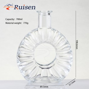 Customised sample guitar shaped whisky vodka tequila bottle 700ml 