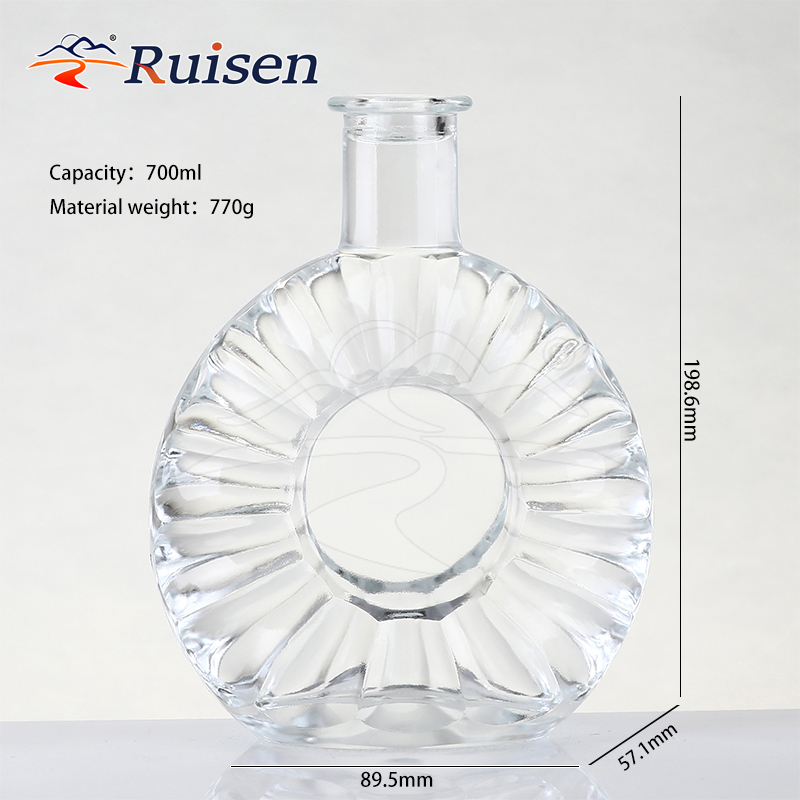 Customised sample guitar shaped whisky vodka tequila bottle 700ml 