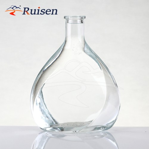 High Quality Custom 750ml Bottle for XO Spirit Liquor Vodka Whisky Custom 750ml Glass Bottle with Cork