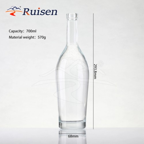 Custom Liqueur 500ml 700ml 750 ml Gin Rum Vodka Whisky Envases Ee Vidrio Para Velas Glass Bottle