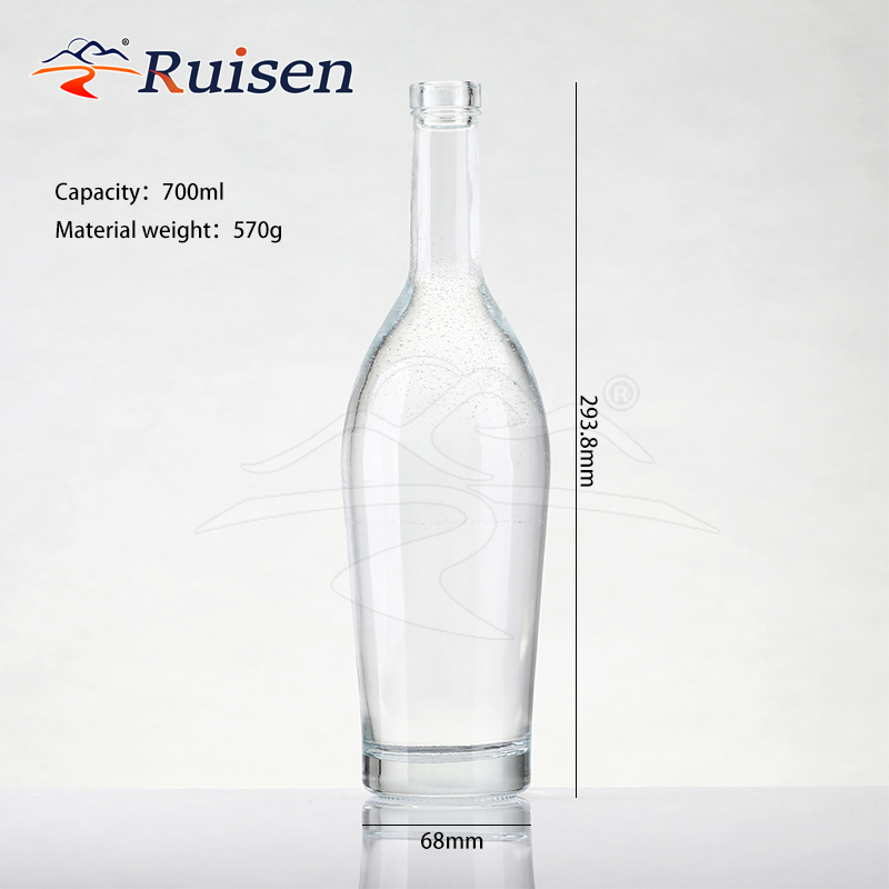 Custom Liqueur 500ml 700ml 750 ml Gin Rum Vodka Whisky Envases Ee Vidrio Para Velas Glass Bottle 