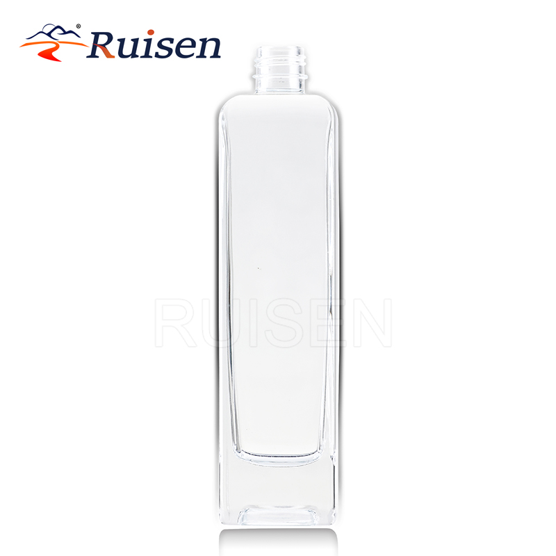 High clarity textured long neck glass bottle 700ml