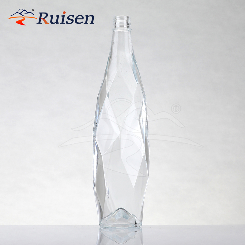 Luxurious 350ml 500ml 750ml Special Shaped Empty Glass Water Drinking Bottle for Wine Beverages Juice