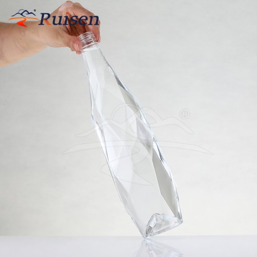 Luxurious 350ml 500ml 750ml Special Shaped Empty Glass Water Drinking Bottle for Wine Beverages Juice