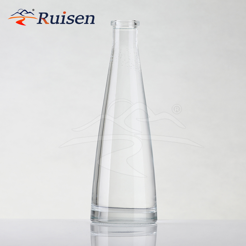 Boli Manufacturer Unique Design Slender Cone-Shaped Bottle Hold Liquor Spirits Vodka Bottle Tequila Whiskey Gin Rum Glass Bottle