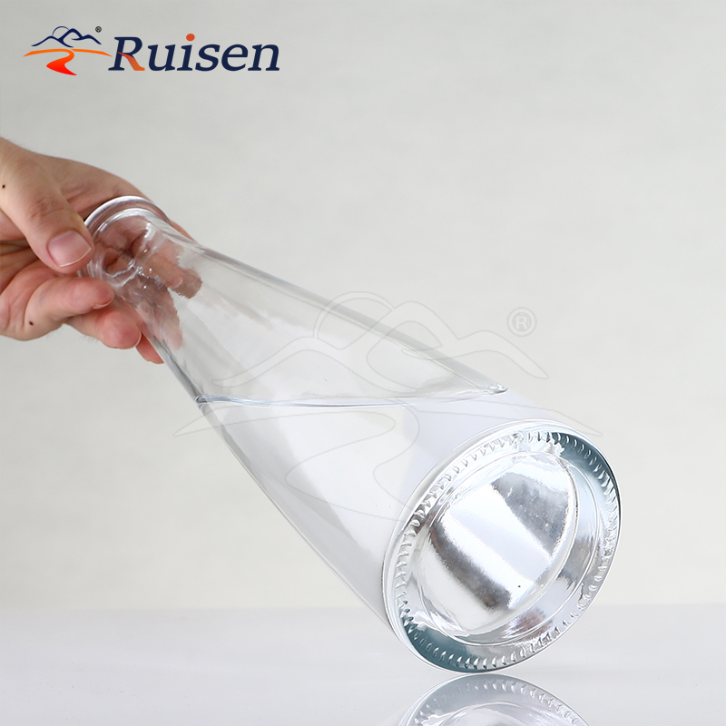 Boli Manufacturer Unique Design Slender Cone-Shaped Bottle Hold Liquor Spirits Vodka Bottle Tequila Whiskey Gin Rum Glass Bottle 