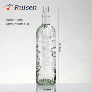 Unique Shape Liquor Glass Bottles Spirit Bottle Wine Tequila Whiskey Brandy Vodka RUM Gin 700ml 750ml Glass Bottle 