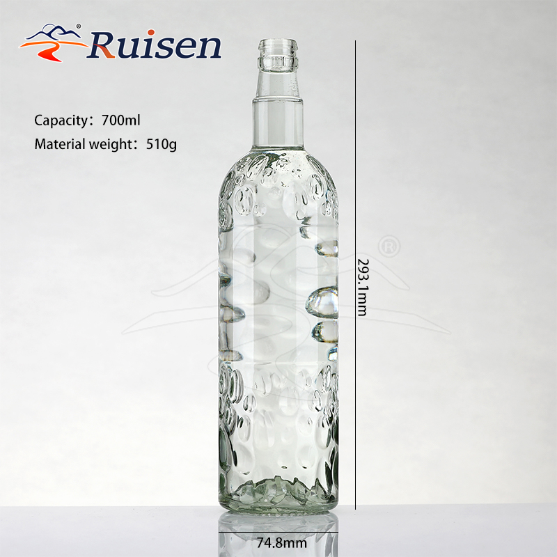 Unique Shape Liquor Glass Bottles Spirit Bottle Wine Tequila Whiskey Brandy Vodka RUM Gin 700ml 750ml Glass Bottle 