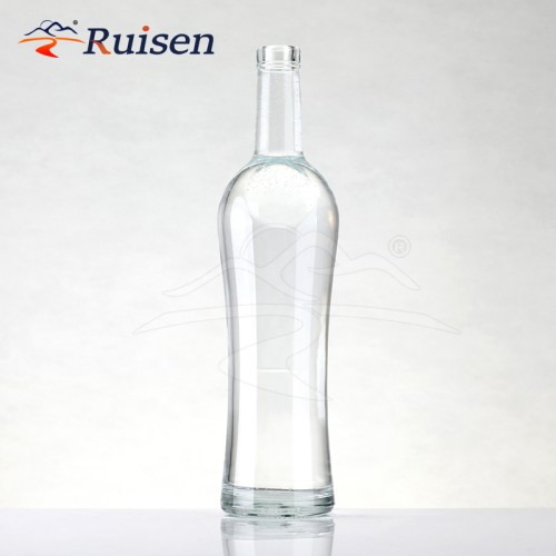 Bar Top Factory Price clear Glass Bottles 700m 750ml Gin Whiskey Vodka Spirit Glass Bottle 500ml 1000ml for Liquor Rum