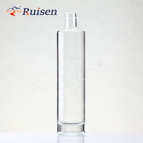 Premium Transparent Glass Bottles for Luxury Brandies Like Whiskey Rum Gin Tequila in Customized Sizes 350ml 500ml 700ml 750ml