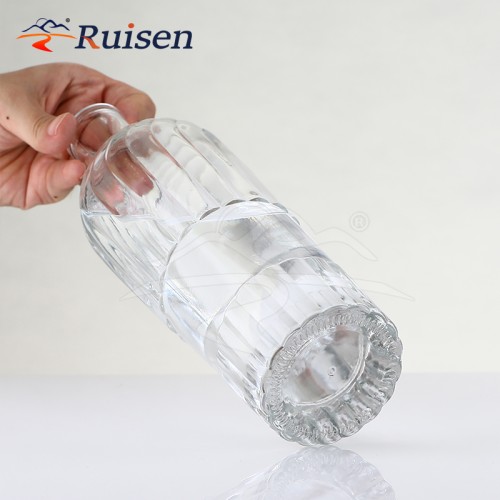 High Quality Clear Empty Vodka Spirit Bottle Wisky Glass Bottle 1000ml Luxury Liquor Bottle