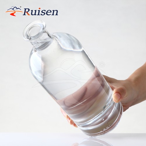 Affordable Price 750ml700ml Round Short Neck Cork Mouth Thick Bottom Glass Bottle for Brandy Ginscreen Printing Spray Colour