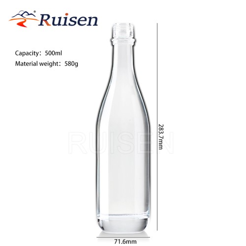 Hot sale wholesale empty wine bottle burgundy glass bottle 500ml