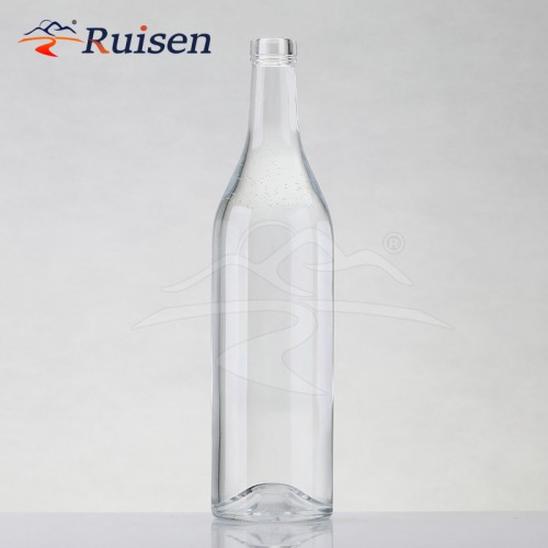 Glass Bottle 700ml 750ml whiskey bottle gin custom made glass liquor bottle with top cap