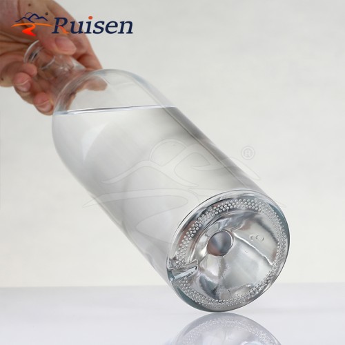 Glass Bottle 700ml 750ml whiskey bottle gin custom made glass liquor bottle with top cap